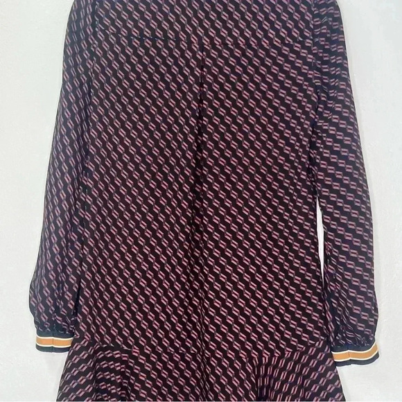 BCBGMaxAzria Drew Dress Geometric Print Front Zip Sz XXS - Picture 8 of 16